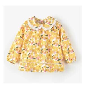 Aimama Eva Mustard Yellow Floral Top